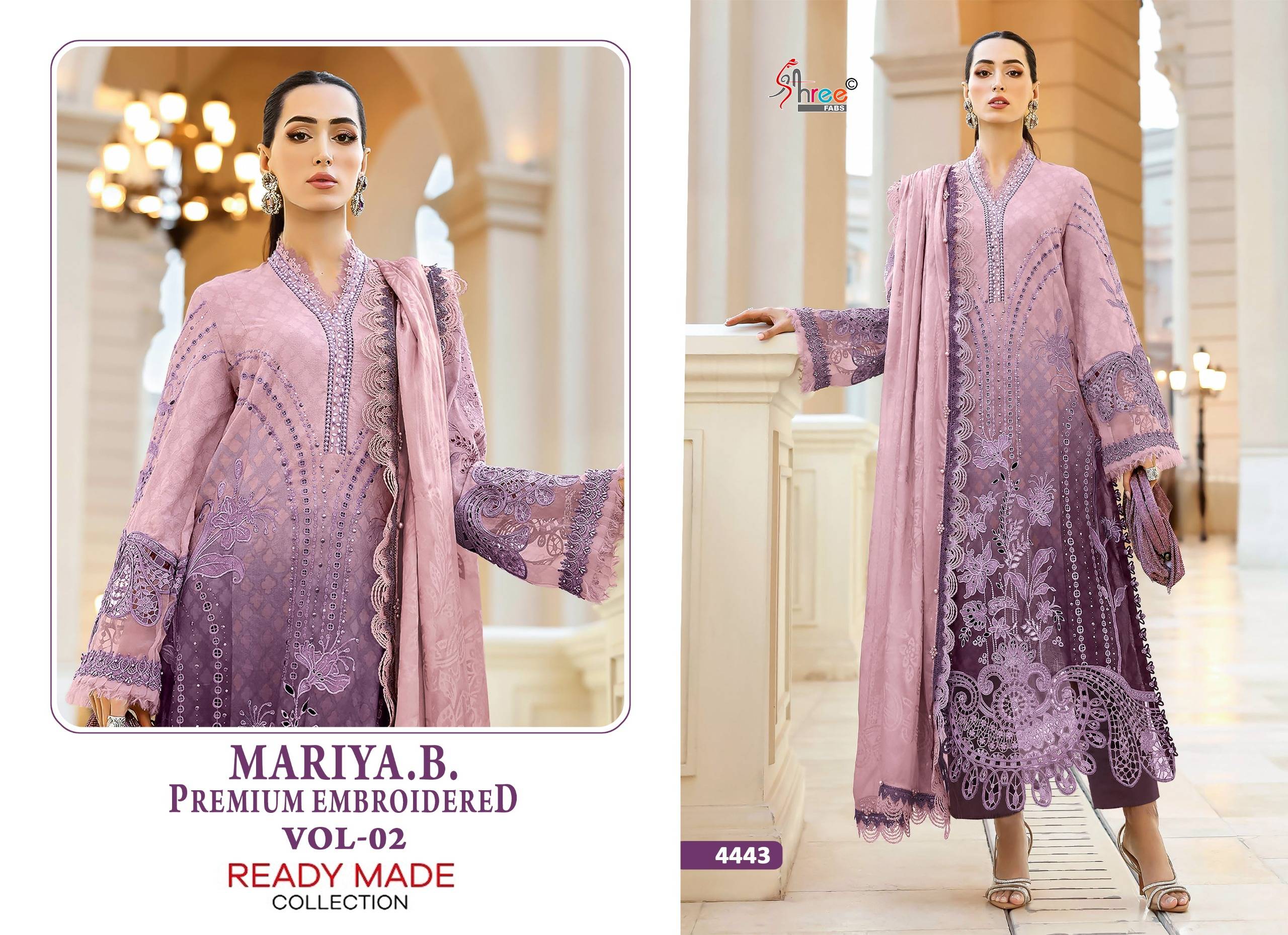MARIYA.B. PREMIUM EMBROIDERED VOL-2 by  DEEPSY SUITS 4441 to 4444 series Pakistani Suits Colorful casual Wear cotton EMBROIDERED Dresses At Wholesale